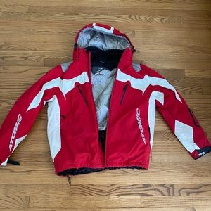 Atomic Red and White Mens Jacket